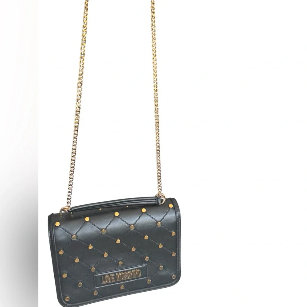 Love Moschino Black Quilted Shoulder Chain ⛓️💥 Bag - Picture 12 of 13